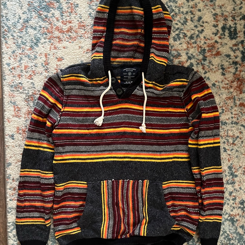 American Eagle medium striped hoodie